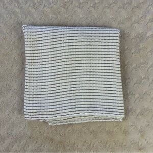Chick Pea Tan White Stripes Baby Swaddle Blanket Muslin Cotton chickpea